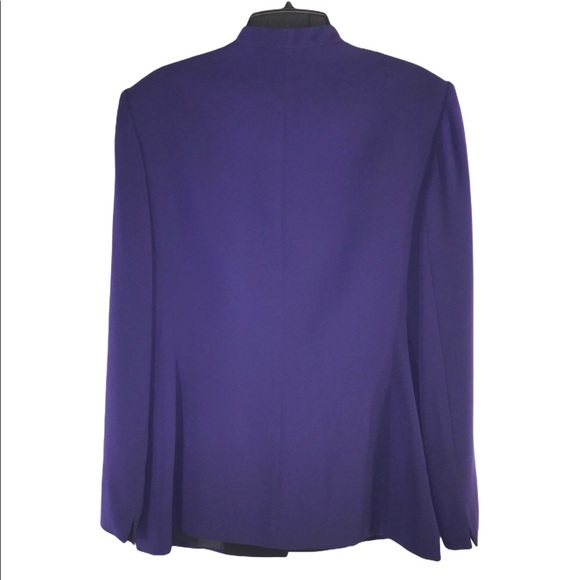 Vintage Kasper Purple and Black Blazer, Size 12 - Picture 6 of 8